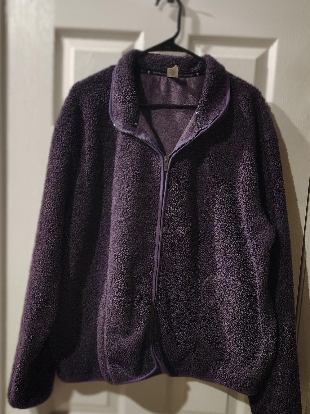 Women's Purple Full-Zip Sherpa Jacket